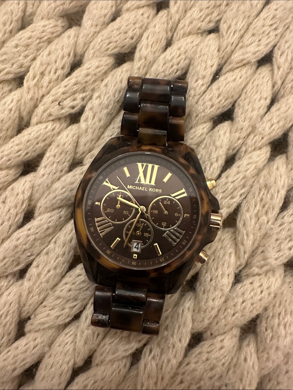 Michael Kors Tortoiseshell Link Watch